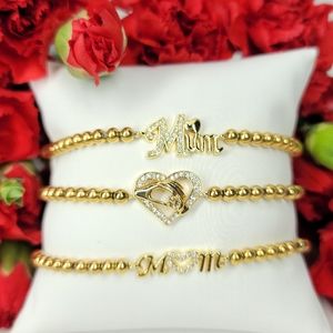 Happy Mother's Day 3pcs Set Stretch Bracelet NWT